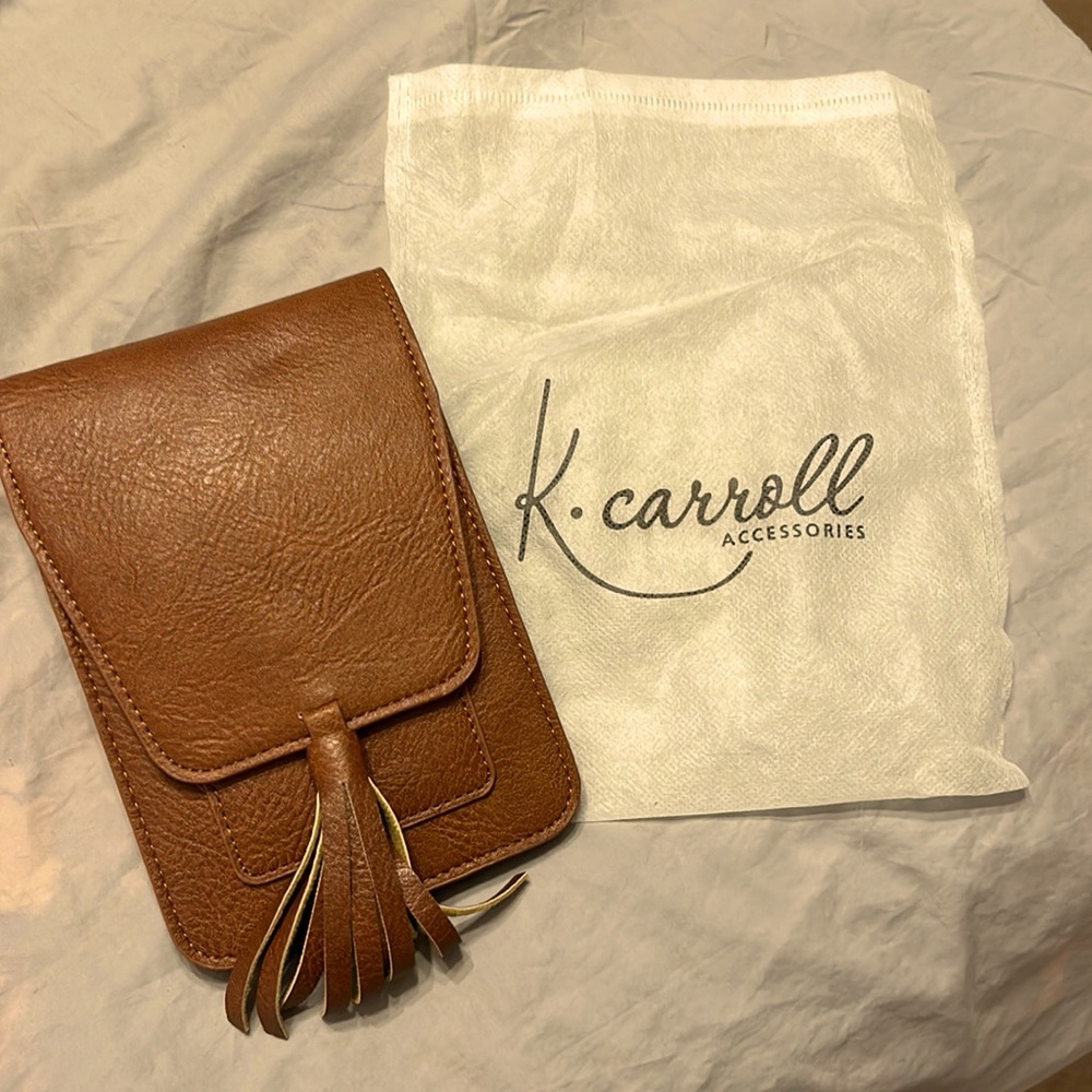 K. Carroll mini crossover, leather, NWT. Smoke free home.